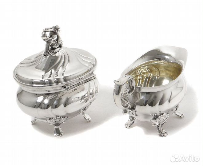 Серебряный кофейный сервиз, 3 предмета. Швеция