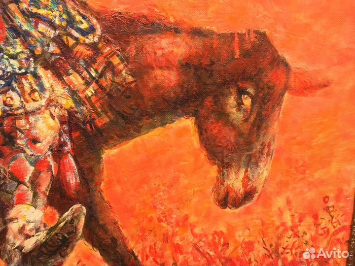 Путеществие на убывающую луну, картина маслом