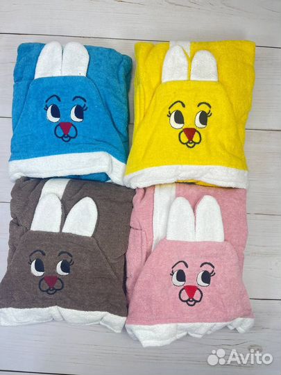 Детские махровые халаты с капюшоном