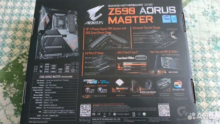 Новая gigabyte Z590 aorus master LGA 1200