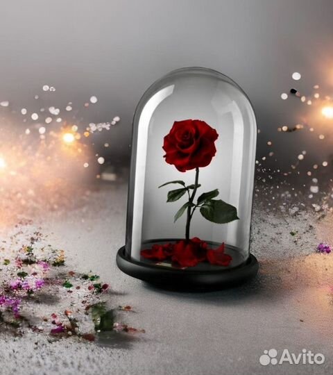 Роза в колбе на Вербное воскресенье