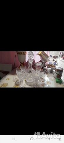 Грпфин и 6 фужеров. Богемия