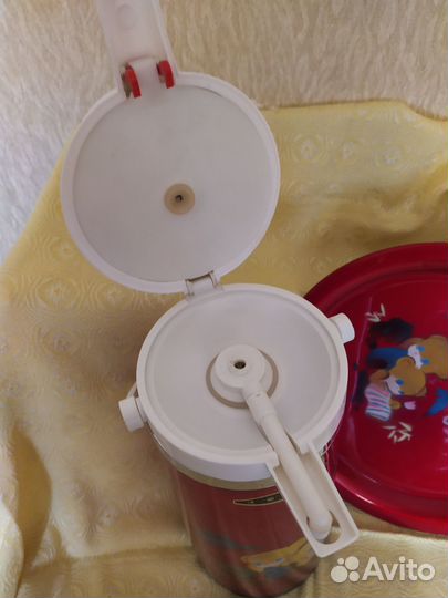 Термос китайский с помпой, времен СССР