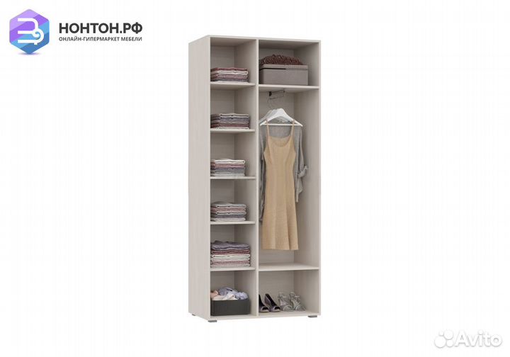 Шкаф 2-створчатый Эколь сандал светлый