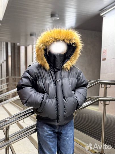 Пуховик бомбер с мехом alaska