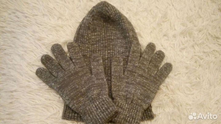 Комплект шапка+ перчатки