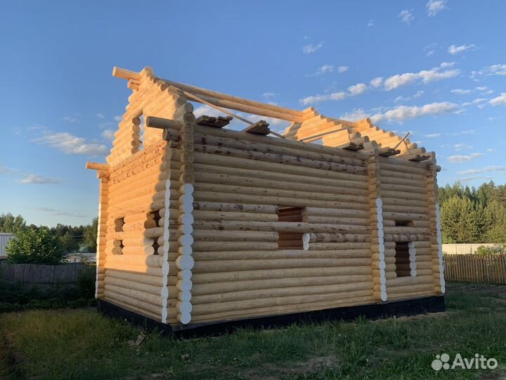 Сруб бани 6x9