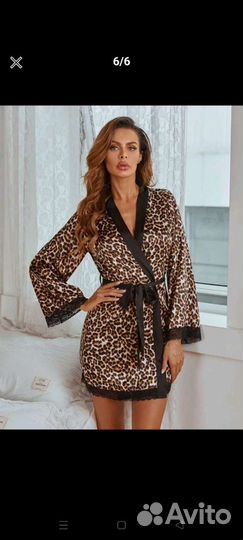 Халат женский шелковый