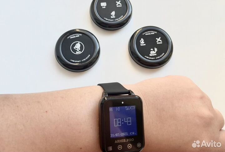 Кнопка вызова официанта широкий ассортим и часы