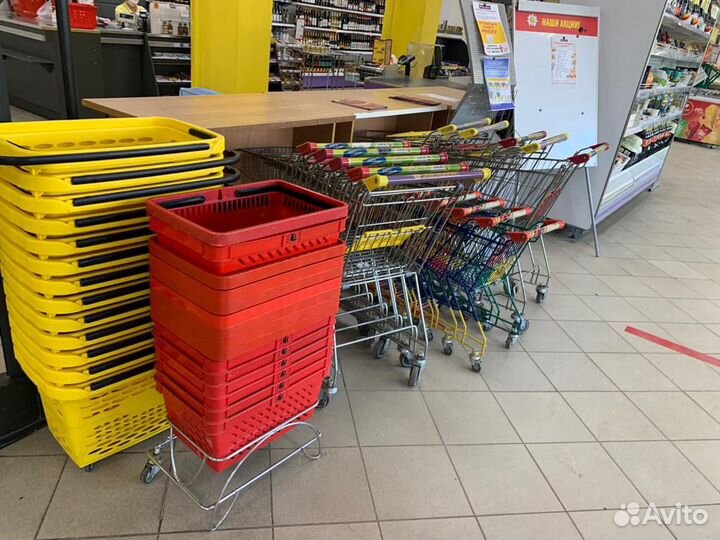 Корзины и тележки покупательские