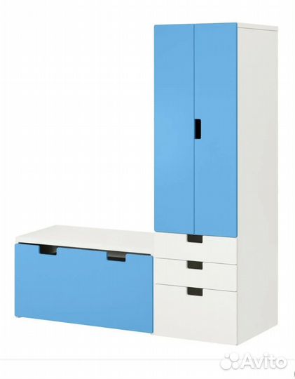 Шкаф IKEA Стува детский синий