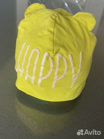 Шапка детская салатовая для теплой осени/ весны на