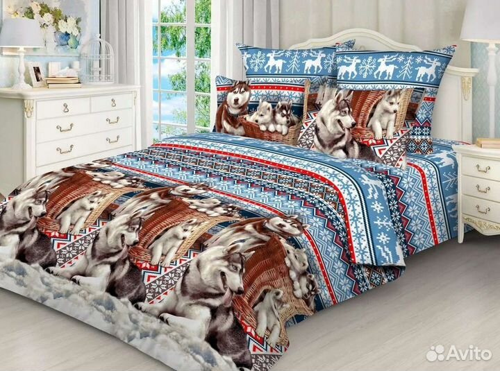 Белье постельное 1.5 сп, 2сп и евро хлопковое