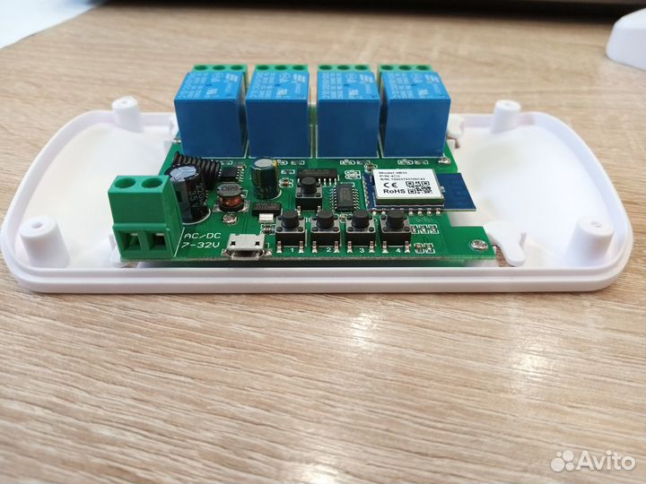 Умный дом реле 4 канала, Tuya, Google, 7-32V