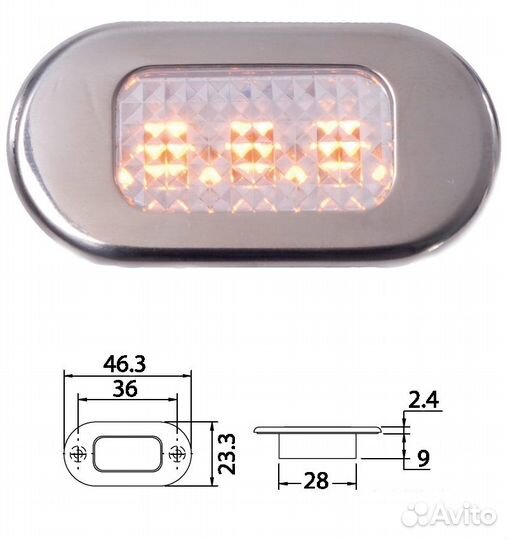 Светильник врезной светодиодный