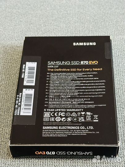 SSD накопитель Samsung 870 EVO 500гб, 2.5