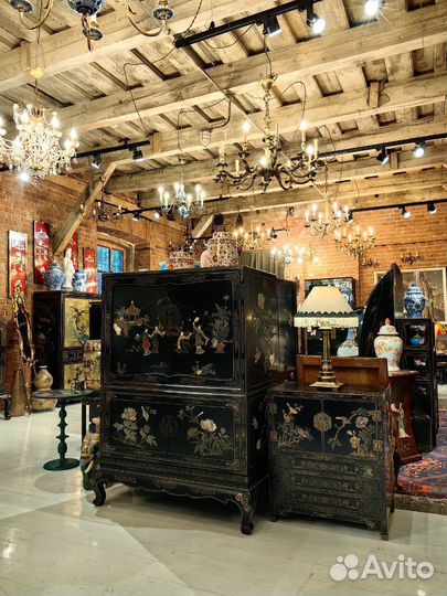 Винтажный шкаф/комод шинуазри