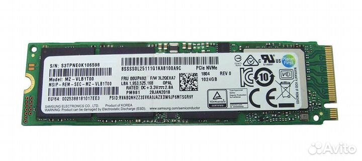 Ssd m2 nvme 1tb samsung