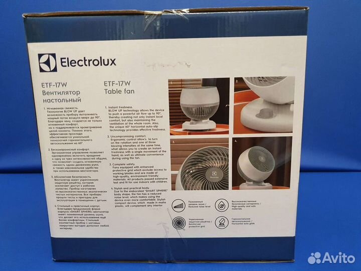 Вентилятор Electrolux ETF-17E настольный новый