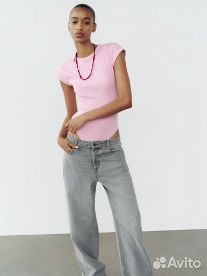 Боди zara в рубчик новое