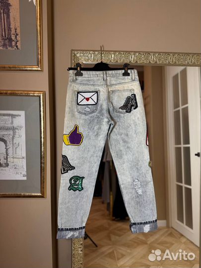 Джинсы широкие,бренд 