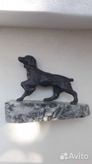 Статуэтка собака мрамор 1950х годов выпуск