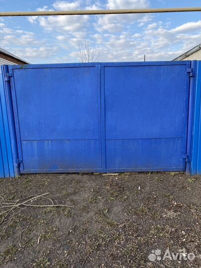 Ворота с калиткой распашные бу