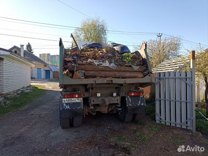 Вывоз строительного мусора самосвалом камаз