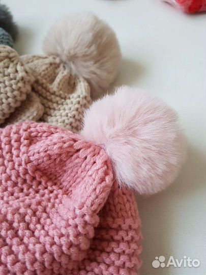 Комплект шапка варежки