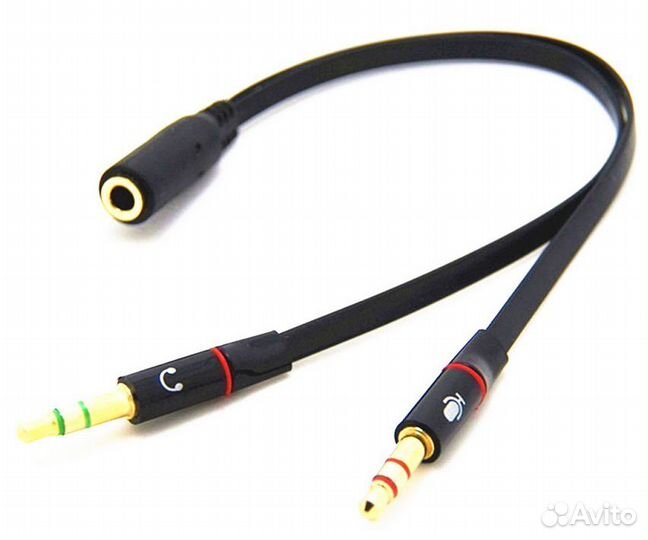 Аудиокабель-сплиттер для гарнитуры, 3,5 мм