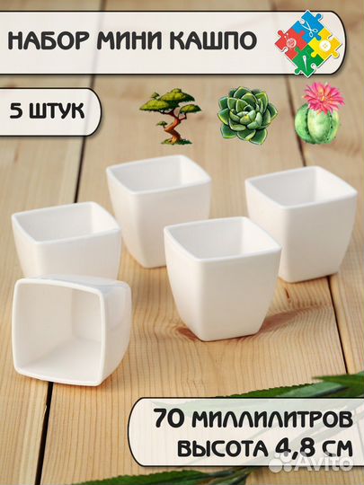 Горшок для цветов Набор кашпо для кактуса 5 штук