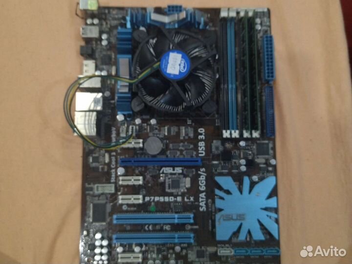 Комплект из кулера, процессора мат.платы и озу