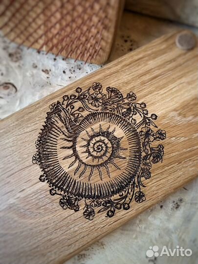 Доски из дуба и гравировкой шаг 8 мм