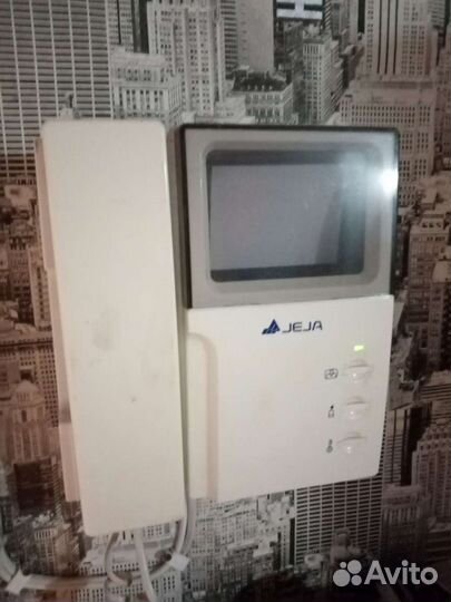 Видеодомофон ч/б с наружной видеопанелью