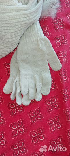 Комплект шапка, шарф, перчатки