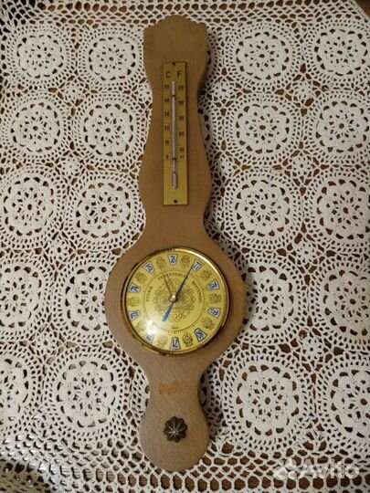 Метеостанция - барометр и термометр Дерево. Герма