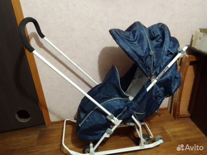 Детская коляска-санки трансформер,бу
