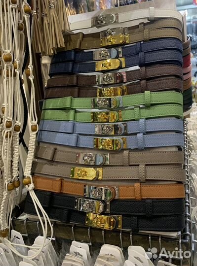 Ремень женский кожаный коричневый