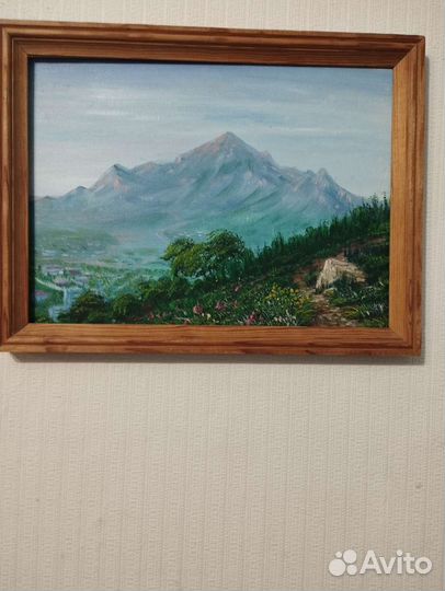 Картина маслом на холсте пейзаж гора Бештау