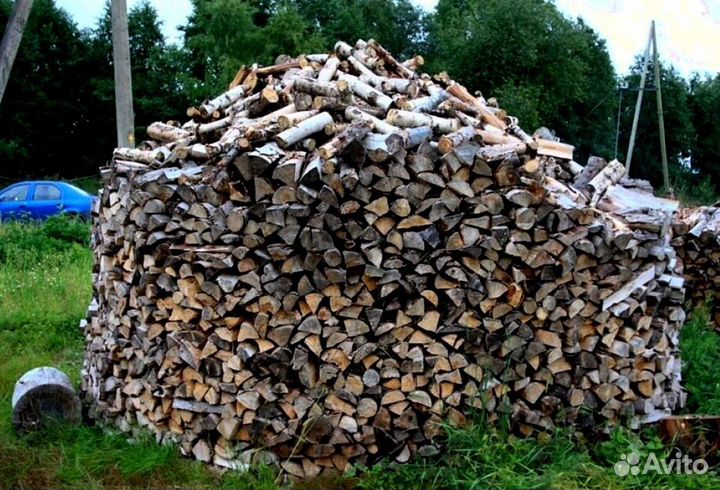 Дрова березовые нарубленные