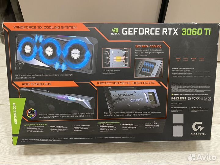 Видеокарта rtx 3060 ti 8 гб LHR