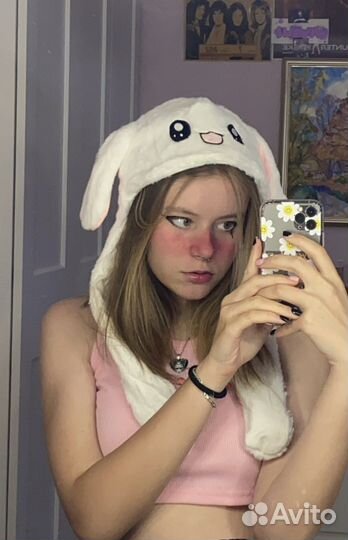 Шапка зайка