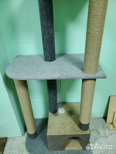 Игровой комплекс для кошки когтеточка и домик