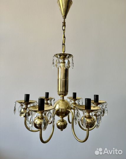 Люстра хрусталь Чехия СССР
