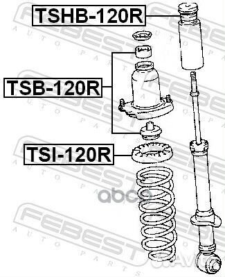 Втулки амортизатора (комплект) (toyota corolla