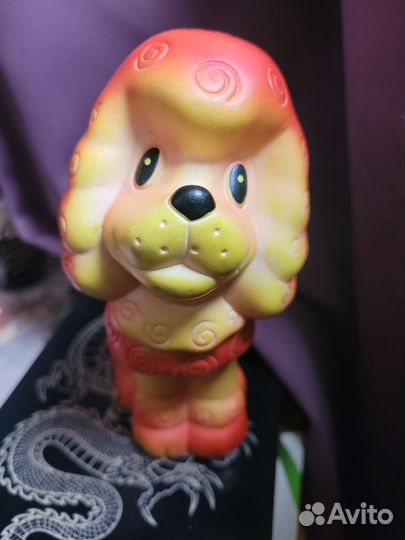 Игрушка СССР винтаж собака резиновая