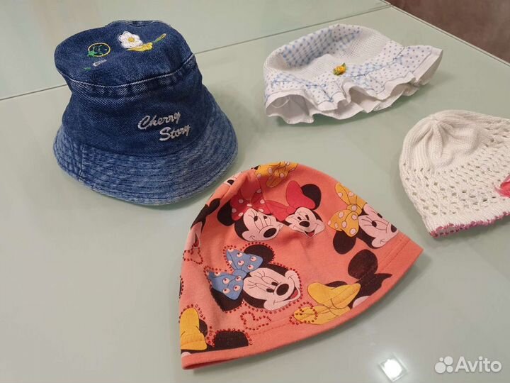 Летние шапки для девочки. Панама. (3-4 года)