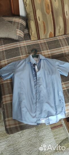 Рубашка школьная с коротким рукавом 164 170