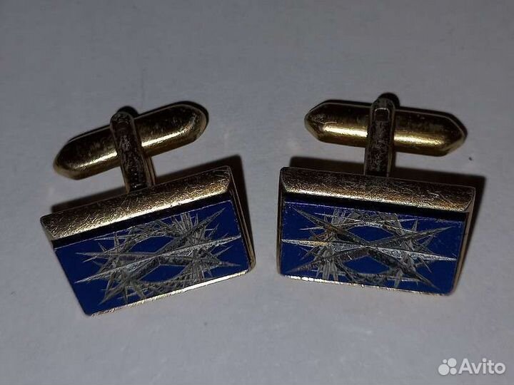 Запонки синие СССР