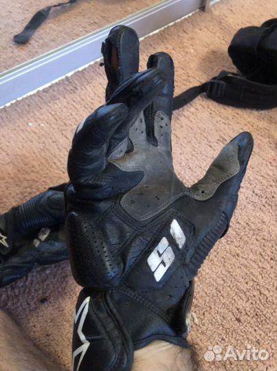 Перчатки alpinestars s1 кожаные мото